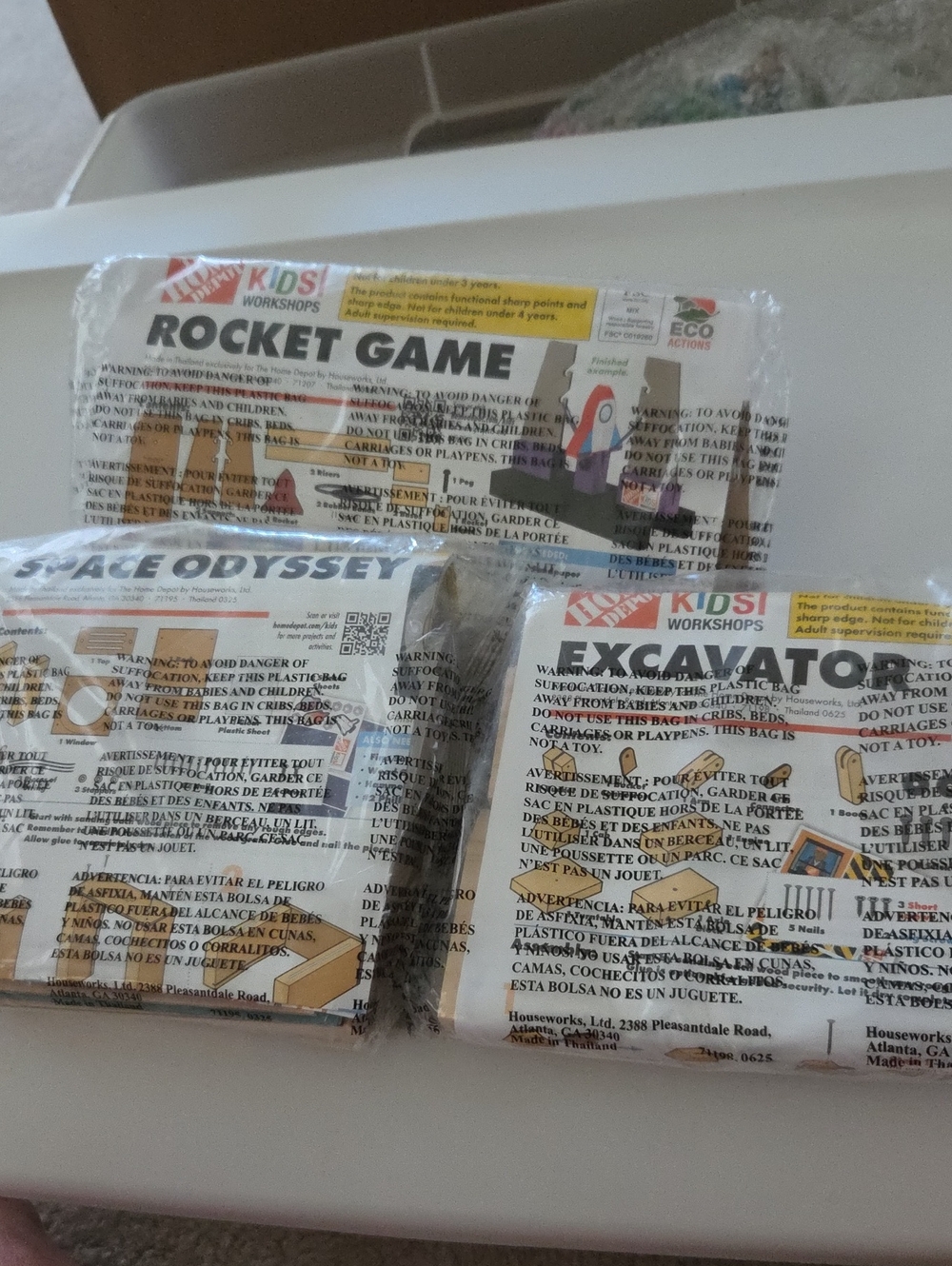 Home Depot DIY  Workshops Rocket Game,Excavator and Space Odyssey